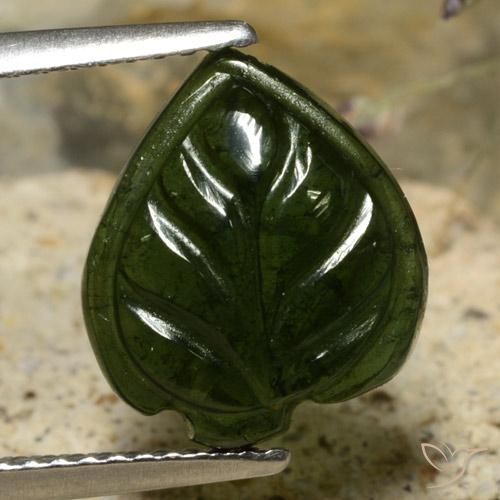 3.63ct Natural Verde escuro Turmalina, Chique, Translúcido