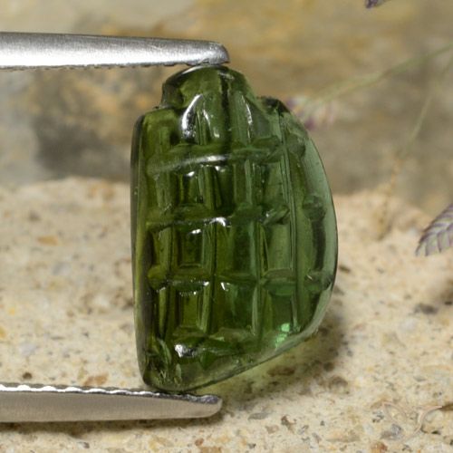 2.43ct Natural Verde floresta Turmalina, Chique, Translúcido