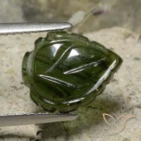 Turmalina Verde médio Natural 2.90ct, Flor cortada, Translúcido
