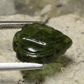 Turmalina Verde médio Natural 2.90ct, Flor cortada, Translúcido