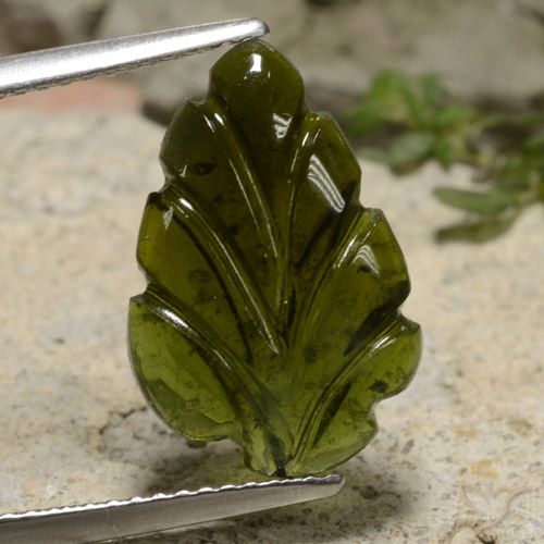 4.45ct Natural Terra Verde Turmalina, Flor cortada, Translúcido