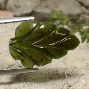 Turmalina Terra Verde Natural 4.45ct, Flor cortada, Translúcido