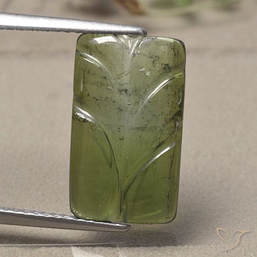 4.97ct Natural Luz verde Turmalina, Flor cortada, Translúcido