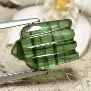 Turmalina verde escuro Natural 3.71ct, Chique, Translúcido