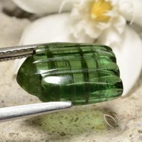 Turmalina verde escuro Natural 3.71ct, Chique, Translúcido