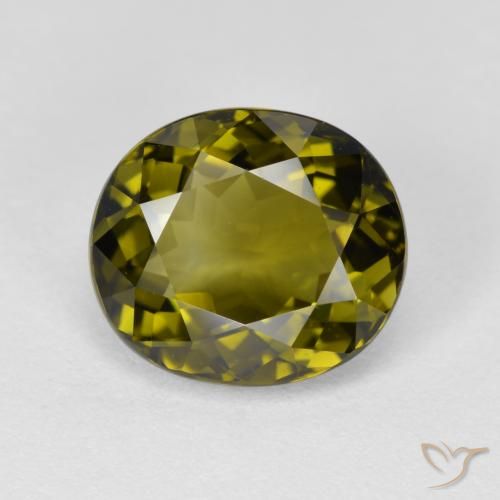 3.47ct Natural verde escuro Turmalina, oval, VVS-VS
