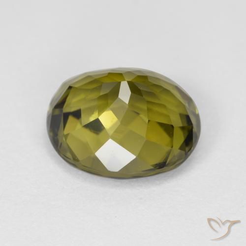 Turmalina verde escuro Natural 3.47ct, oval, VVS-VS