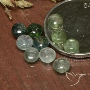 Pedras preciosas de Turmalina verde cinza natural de 4.13 ct, Chique, Translúcido