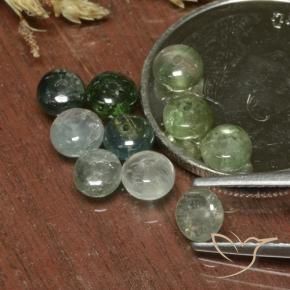 Pedras preciosas de Turmalina verde cinza natural de 4.13 ct, Chique, Translúcido