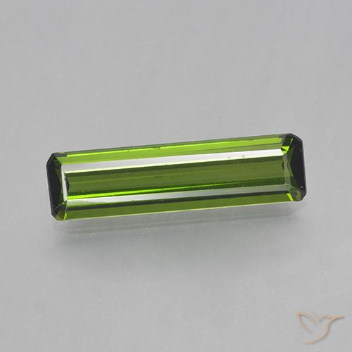 1.45ct Natural Algas Verdes Turmalina, Corte Esmeralda, VVS-VS