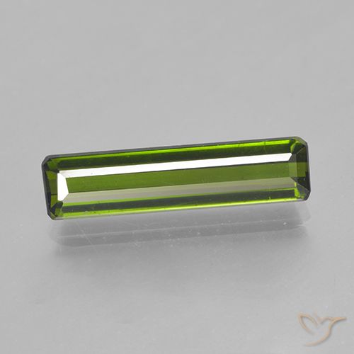 1.80ct Natural verde quente Turmalina, Corte Esmeralda, VVS-VS
