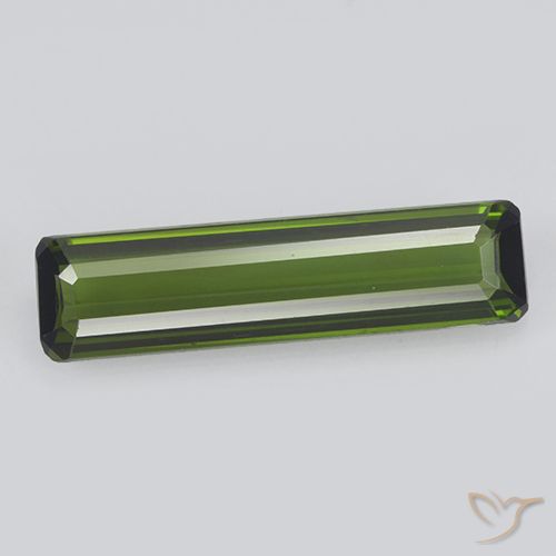 1.39ct Natural Verde floresta Turmalina, Corte Esmeralda, VVS