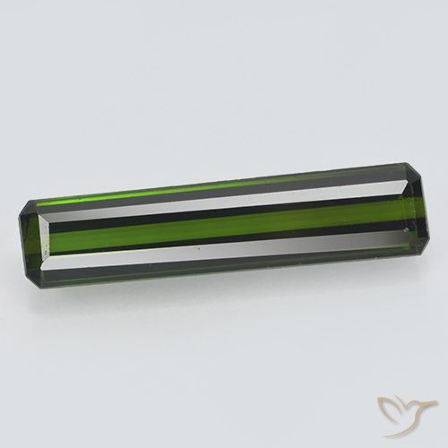 2.35ct Natural Floresta Profunda Verde Turmalina, Corte Esmeralda, VVS-VS