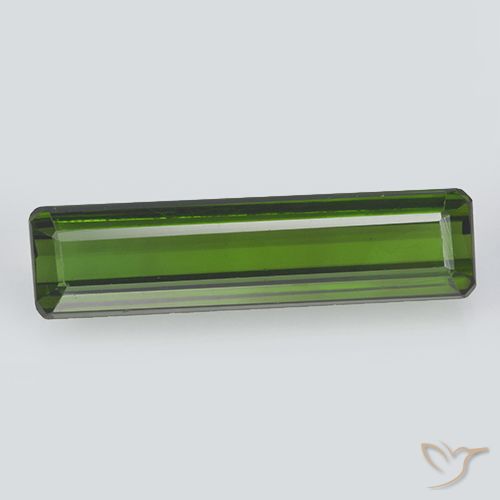 2.07ct Natural Verde escuro Turmalina, Corte Esmeralda, VVS-VS
