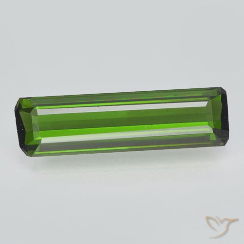 0.81ct Natural verde escuro Turmalina, Corte Esmeralda, VVS-VS