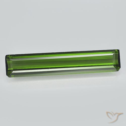 1.94ct Natural Verde Terroso Turmalina, Corte Esmeralda, VVS-VS