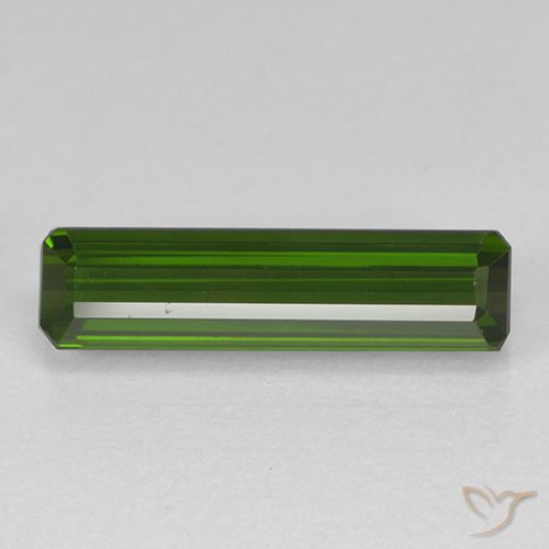 2.16ct Natural Verde floresta Turmalina, Corte Esmeralda, VVS