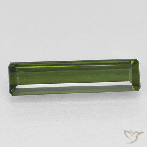 1.35ct Natural Verde escuro Turmalina, Corte Esmeralda, VVS