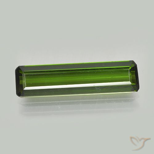 2.16ct Natural Verde escuro Turmalina, Corte Esmeralda, VVS-VS