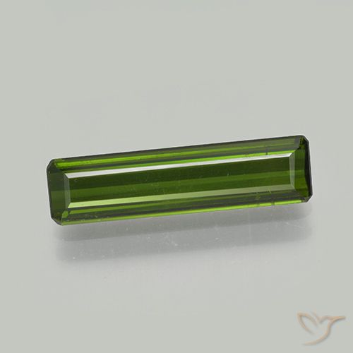 1.74ct Natural Verde Terroso Turmalina, Corte Esmeralda, VVS-VS