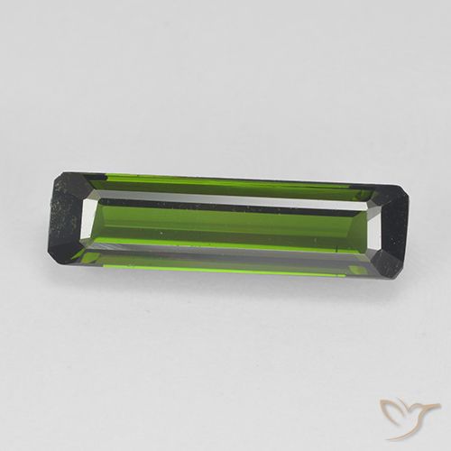 1.57ct Natural Algas Verdes Turmalina, Corte Esmeralda, VVS-VS