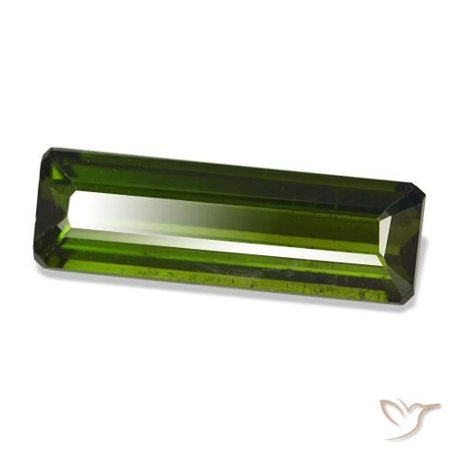 Turmalina verde escuro Natural 2.71ct, Corte Octógono / Esmeralda, VVS-VS