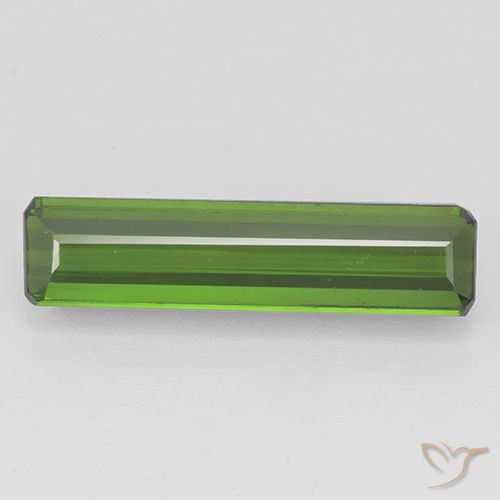 1.92ct Natural Verde escuro Turmalina, Corte Esmeralda, VVS-VS