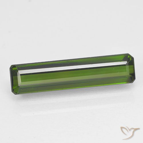2.17ct Natural Algas Verdes Turmalina, Corte Esmeralda, VVS-VS