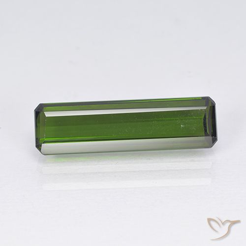 2.55ct Natural Algas Verdes Turmalina, Corte Esmeralda, VVS-VS