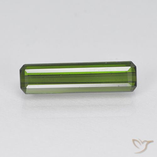 1.77ct Natural Algas Verdes Turmalina, Corte Esmeralda, VVS