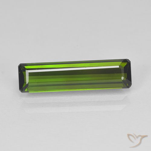 2.16ct Natural Verde médio Turmalina, Corte Esmeralda, VVS