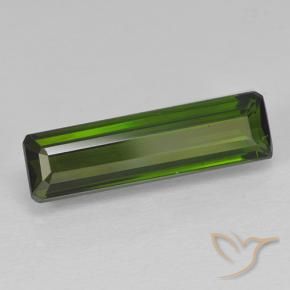 Turmalina Verde Terroso Escuro Natural 2.63ct, Corte Octógono / Esmeralda, VVS-VS