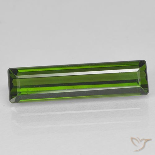 2.10ct Natural Verde escuro Turmalina, Corte Esmeralda, VVS-VS
