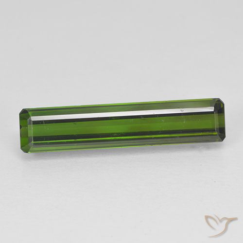 2.47ct Natural Verde escuro Turmalina, Corte Esmeralda, VVS-VS
