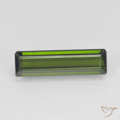 1.55ct Natural Algas Verdes Turmalina, Corte Esmeralda, VVS-VS