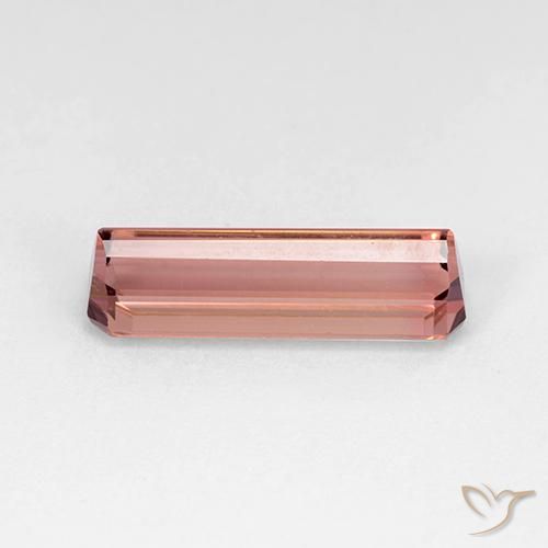 Turmalina Laranja Rosa Natural 2.91ct, Corte Octógono / Esmeralda, VVS-VS