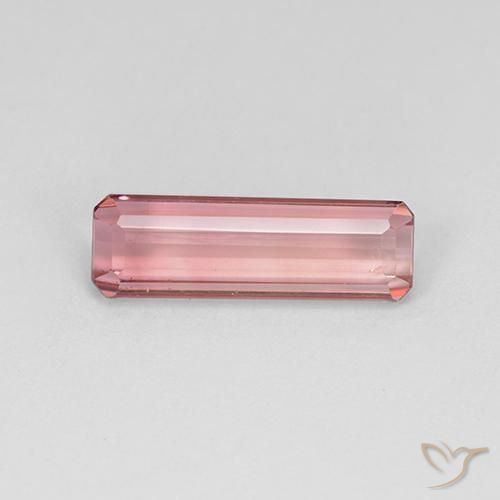 1.99ct Natural rosa médio Turmalina, Corte Esmeralda, VS