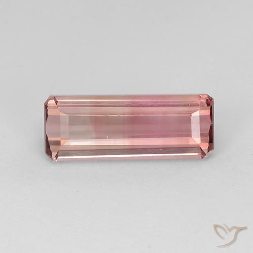 Turmalina Laranja Rosa Natural 3.37ct, Corte Octógono / Esmeralda, VVS-VS