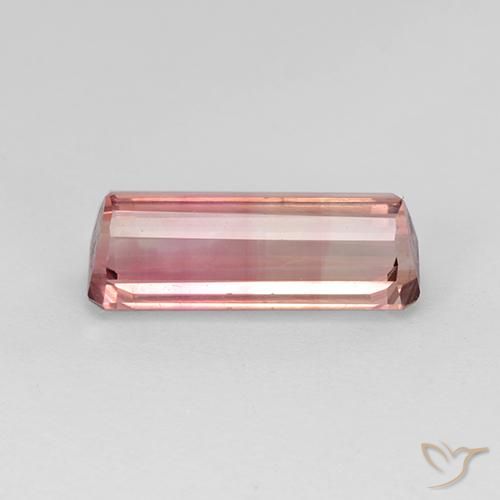 Turmalina Laranja Rosa Natural 3.37ct, Corte Octógono / Esmeralda, VVS-VS