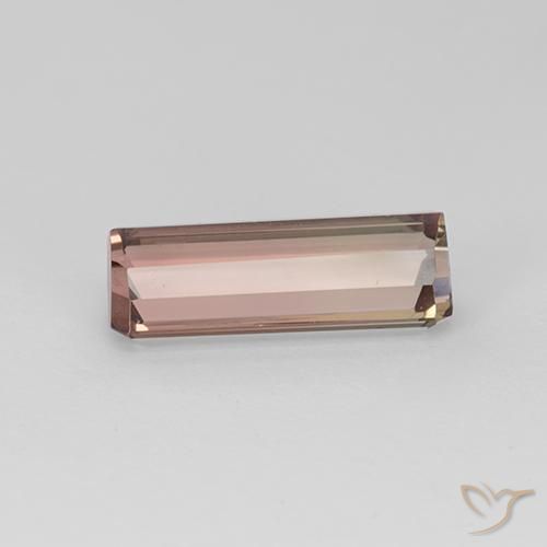 Turmalina bicolor Natural 4.33ct, Corte Octógono / Esmeralda, VVS-VS