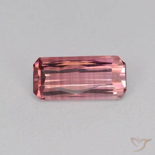 0.97ct Natural Rosa escuro Turmalina, Corte Esmeralda, VVS-VS