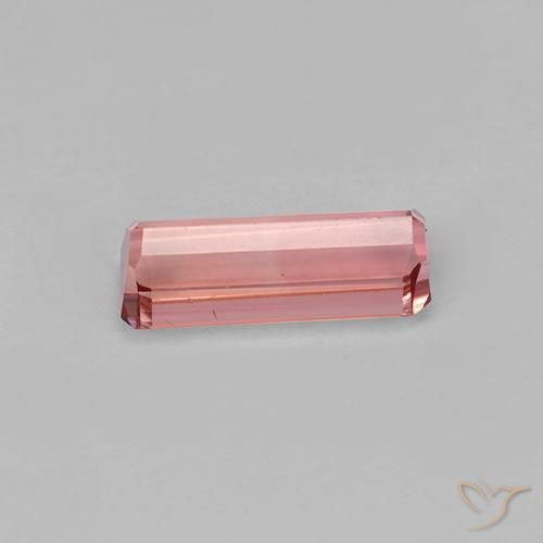 Turmalina rosa avermelhado Natural 0.93ct, Corte Octógono / Esmeralda, VVS-VS