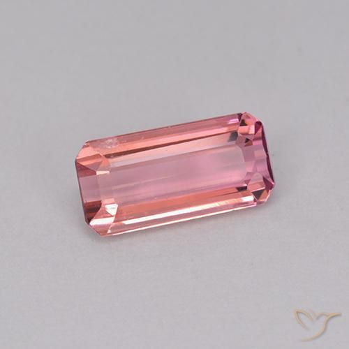 Turmalina Tom rosa quente Natural 1.10ct, Corte Octógono / Esmeralda, VS