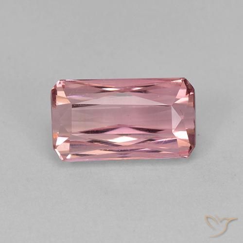 1.42ct Natural Chiclete rosa claro Turmalina, Corte Esmeralda, VS