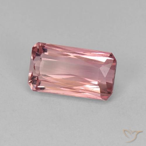 Turmalina Chiclete rosa claro Natural 1.42ct, Corte Octógono / Esmeralda, VS