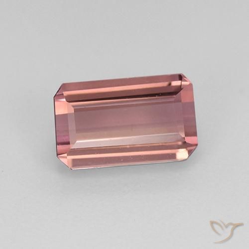 1.14ct Natural rosa médio Turmalina, Corte Esmeralda, VVS-VS