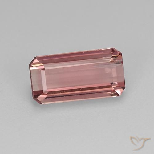1.61ct Natural rosa rosa Turmalina, Corte Esmeralda, VS