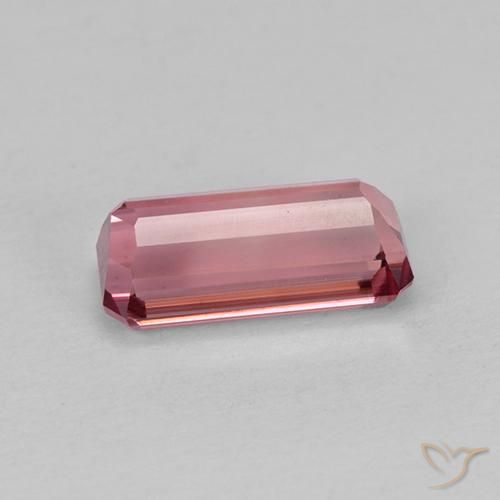 Turmalina Laranja Rosa Natural 1.03ct, Corte Octógono / Esmeralda, VVS-VS