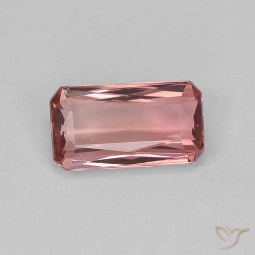 1.21ct Natural rosa médio Turmalina, Corte Esmeralda, VVS-VS