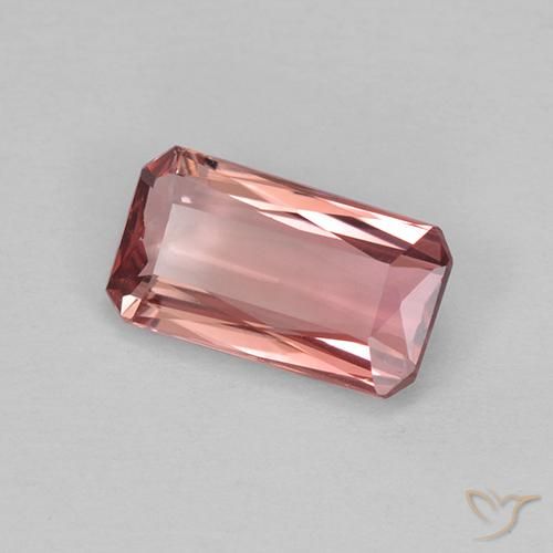 Turmalina rosa médio Natural 1.21ct, Corte Octógono / Esmeralda, VVS-VS